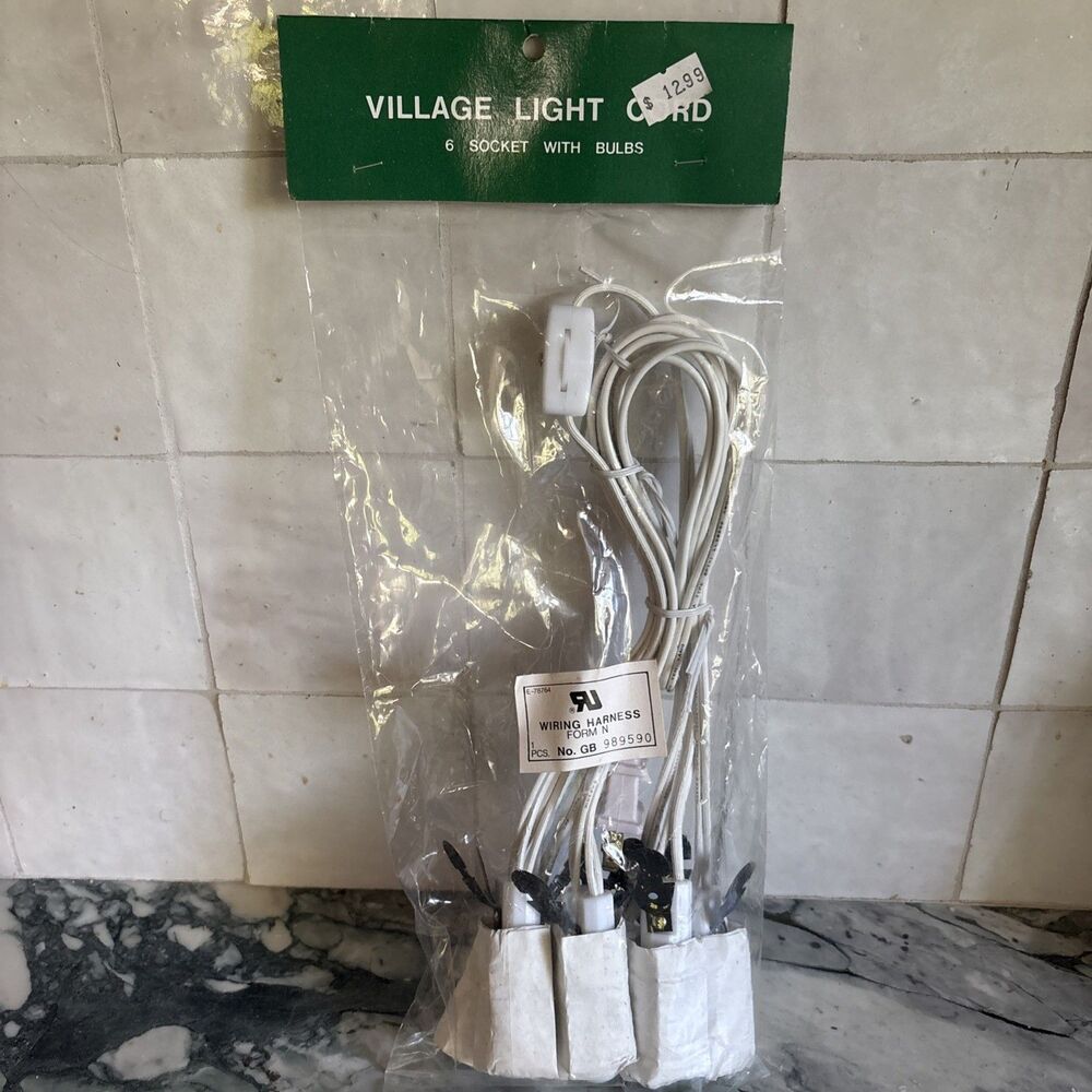 Dept 56 Village Light Cord 6 Socket With Bulbs #99279